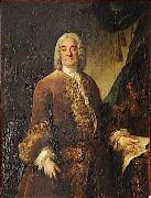 Louis Tocque Portrait of Charles Francois Paul Le Normant de Tournehem oil painting on canvas
